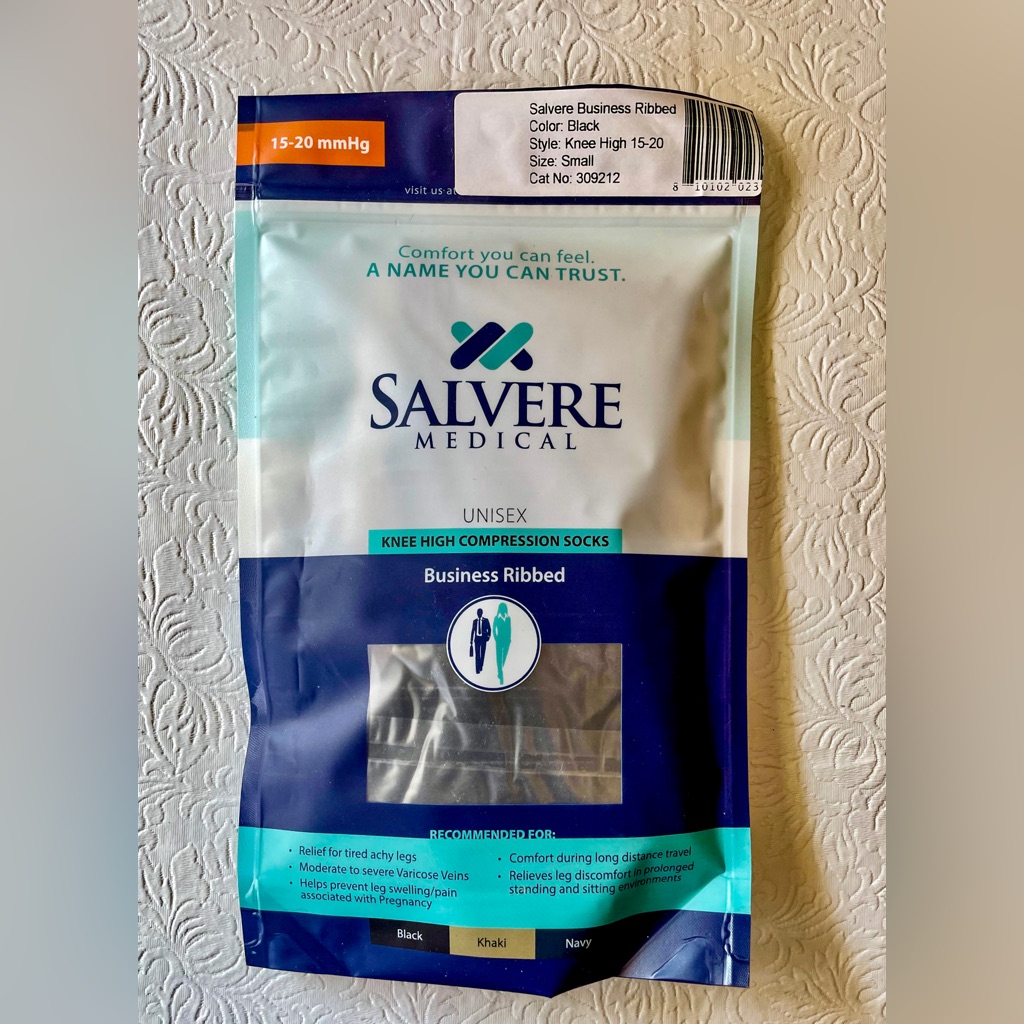 Salvere Womens Diamon Knee High Closed Toe 1520 Mmhg Compression Nwt